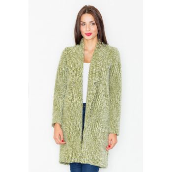 Palton dama M527 -  Lana/Acril - Verde -