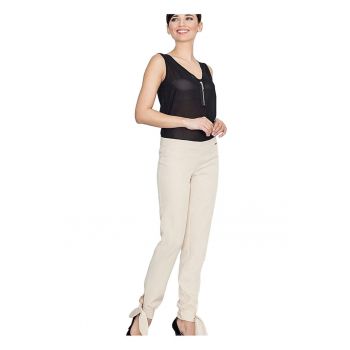 Pantaloni dama 5902194332415 -  Poliester/Elastan - Bej -