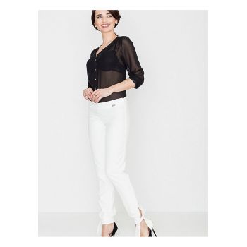 Pantaloni dama -  alb - poliester