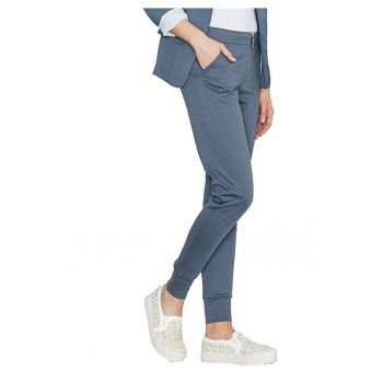 Pantaloni dama -  K153 - albastru - poliester - elastan - viscoza -