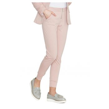 Pantaloni dama -  K153 - roz - poliester - elastan - viscoza