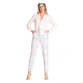 Pantaloni dama  lungi - multicolor - poliester -