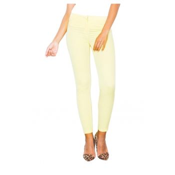 Pantaloni dama -  M293 - galbeni - poliester si viscoza