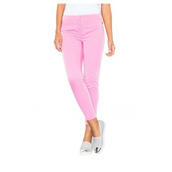 Pantaloni dama -  M293 - roz - poliester si viscoza -