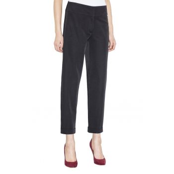 Pantaloni dama  M438 - eleganti - negri - din poliester si elastan - croiala moderna -