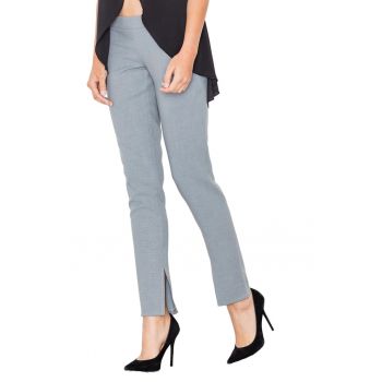 Pantaloni dama  M474 - elastici - gri - poliester/elastan/viscoza
