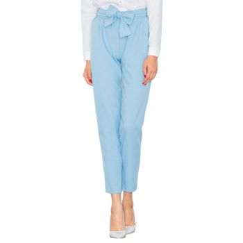 Pantaloni dama  M523 - albastri - poliester
