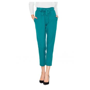 Pantaloni dama  M523 - verzi - poliester
