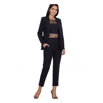 Pantaloni dama -  Negru - Eleganti - Poliester/Viscoza