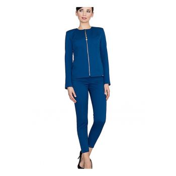 Pantaloni dama -  Poliester - Albastru -