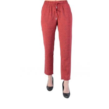 Pantaloni dama  XS - rosu - poliester - cu doua buzunare