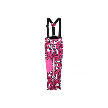 Pantaloni de schi copii  cu bretele - roz - 100% poliester - impermeabili