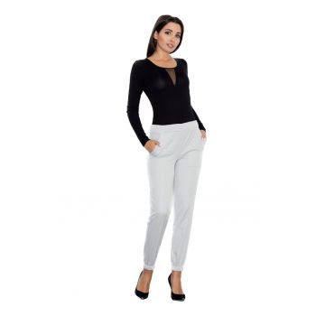 Pantaloni eleganti de dama -  Clalla - gri