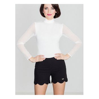 Pantaloni scurti dama -  negru - confortabili - poliester-viscoza -