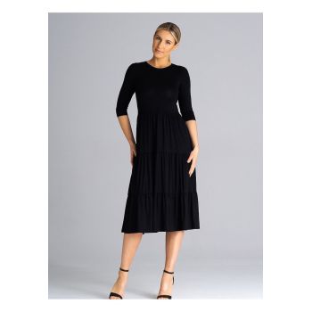 Rochie  neagra - pentru zi cu zi - din material usor -