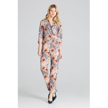 Salopeta dama -  floral - bej - poliester