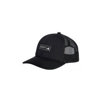 Sapca trucker unisex cu logo si capsa pe partea din spate