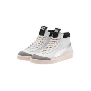 Tenisi barbati  Basket '68 OG Mid Rhude - piele naturala - alb - confortabili
