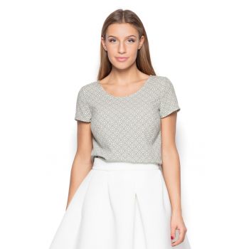 Tricou dama -  Poliester/Elastan - Negru/Alb -