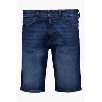 Bermude din denim cu aspect decolorat