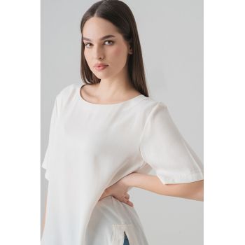 Bluza relaxed-fit din amestec de bumbac