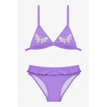 Costum de baie din doua piese cu volane