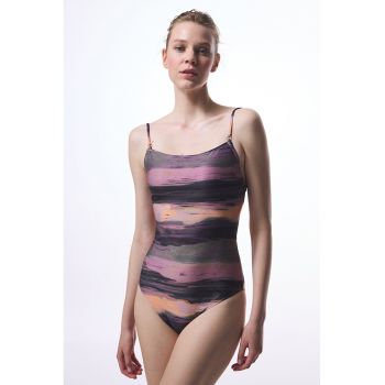 Costum de baie intreg cu decolteu patrat