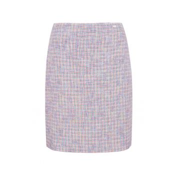 Fusta dreapta mini din tweed