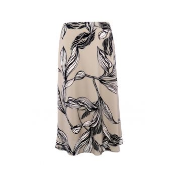 Fusta midi evazata cu imprimeu floral