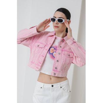 Jacheta crop din denim Galatea