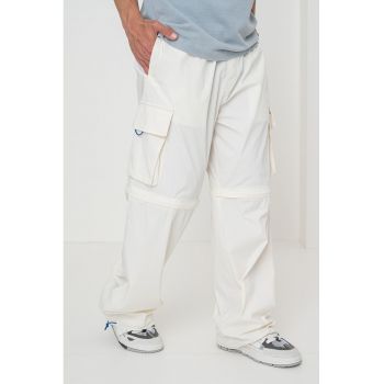 Pantaloni cargo cu croiala lejera si talie ajustabila Geordie
