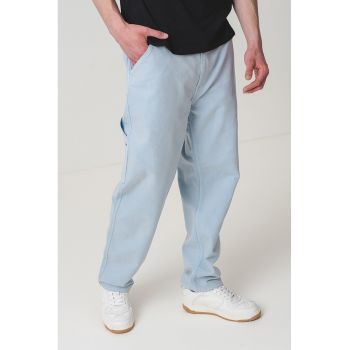 Pantaloni cargo cu talie medie