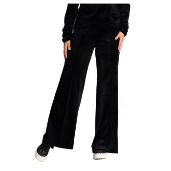 Pantaloni dama -  pantaloni largi - poliester/elastan - negru -