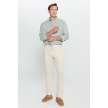 Pantaloni din bumbac cu snur