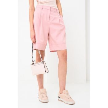 Pantaloni scurt din amestec de in cu talie inalta Tanse