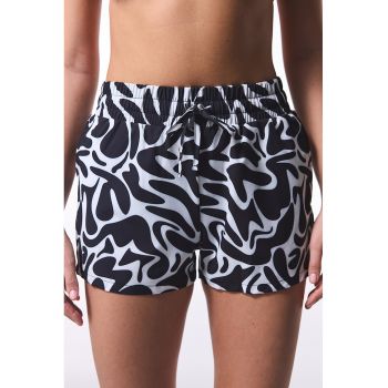 Pantaloni scurti cu imprimeu abstract - de plaja