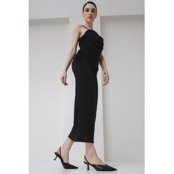Rochie cambrata cu decolteu patrat Noffiano