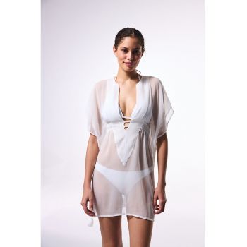 Rochie de plaja cu decolteu in V