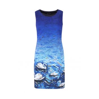 Rochie dreapta - fara maneci - cu imprimeu
