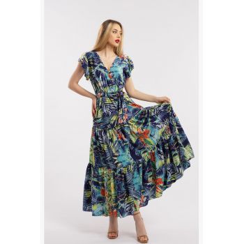 Rochie lunga cu decolteu in V