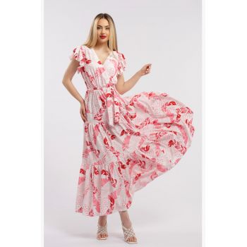 Rochie lunga cu decolteu in V