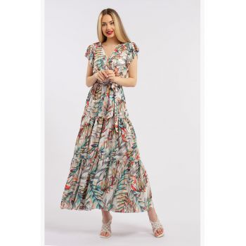 Rochie lunga cu decolteu in V