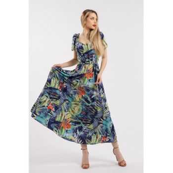 Rochie maxi cu croiala in A si model