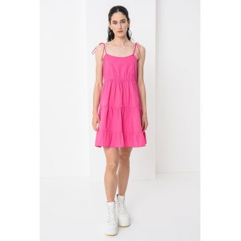 Rochie mini cu fronseuri Karamela