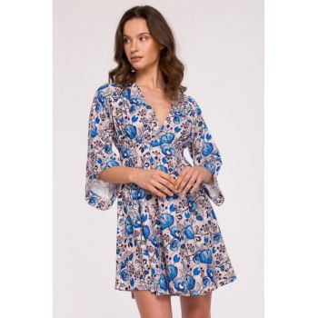 Rochie mini evazata cu imprimeu -