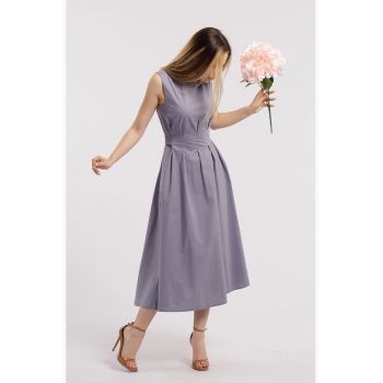 Rochie uni cu buzunare laterale