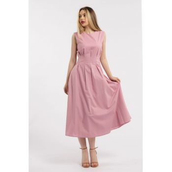 Rochie uni cu buzunare laterale