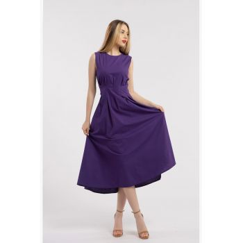 Rochie uni cu buzunare laterale