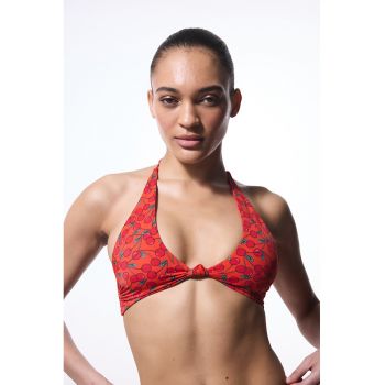 Sutien de baie halter cu imprimeu