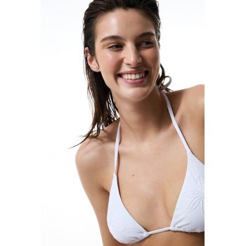 Sutien triiunghiular cu broderie florala